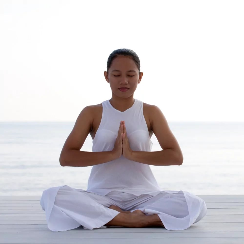 The Lombok Lodge, yoga on the deck