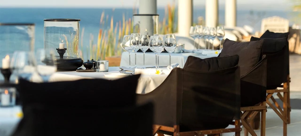 The Lombok Lodge, at the table