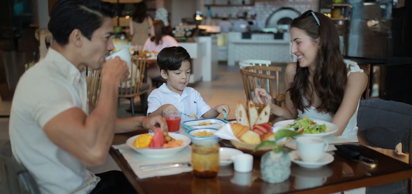 Crimson Resort and Spa Boracay, at the table