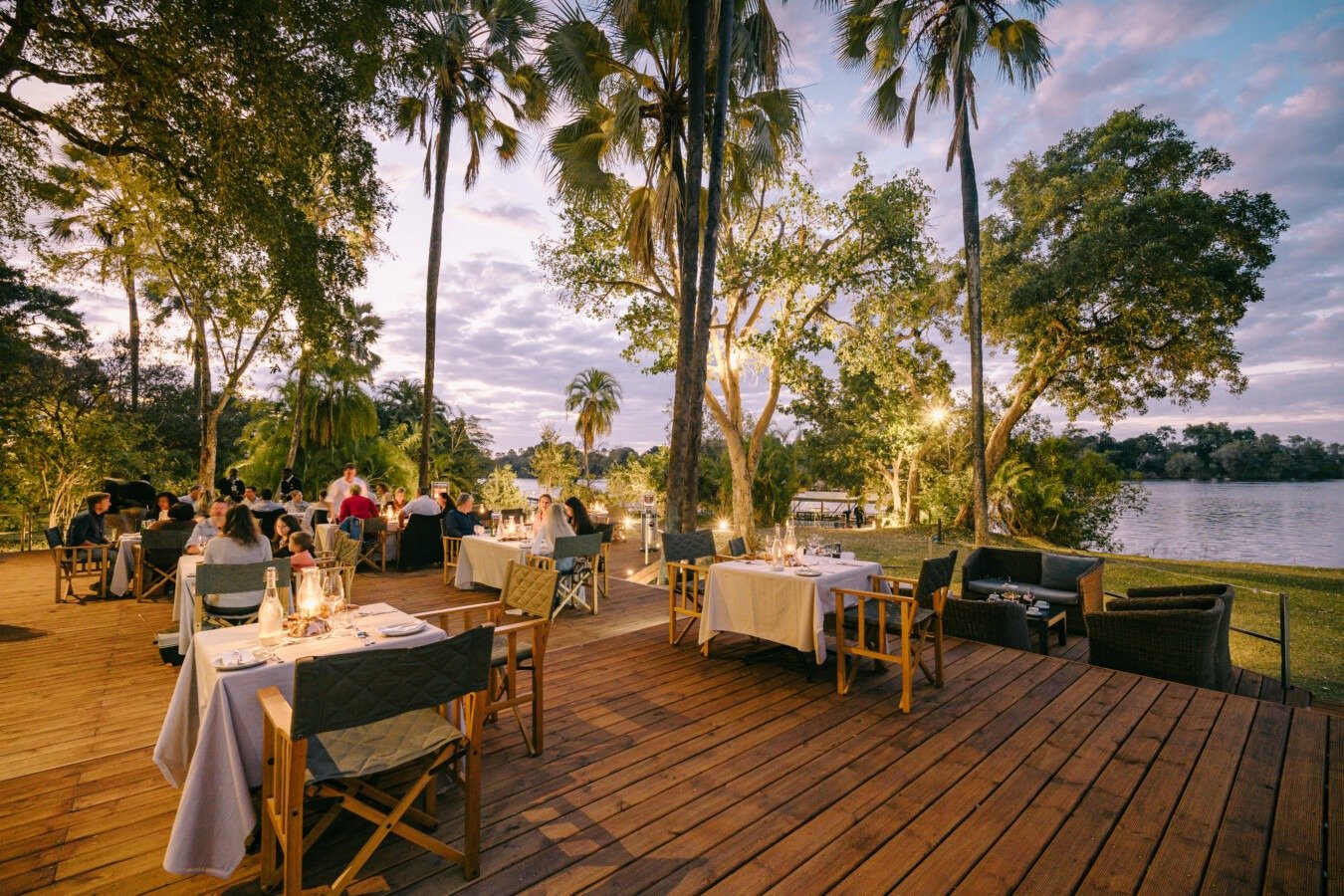 Palm River Hotel, the riverside deck