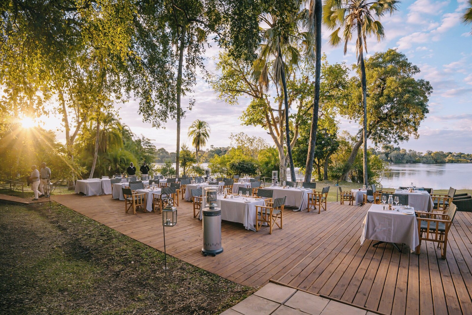 Palm River Hotel, the riverside deck