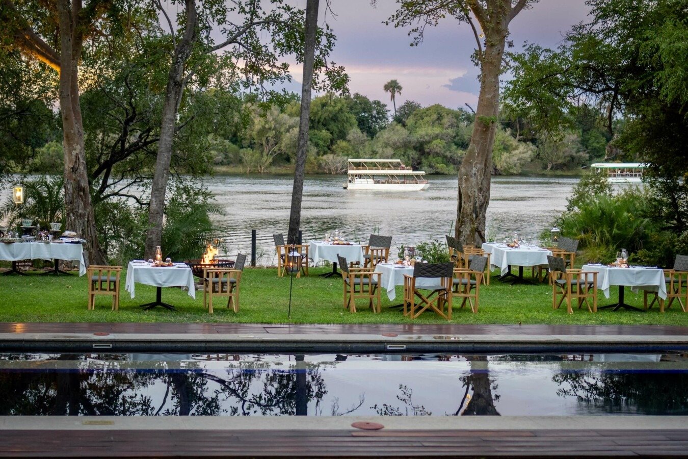 Palm River Hotel, at the table