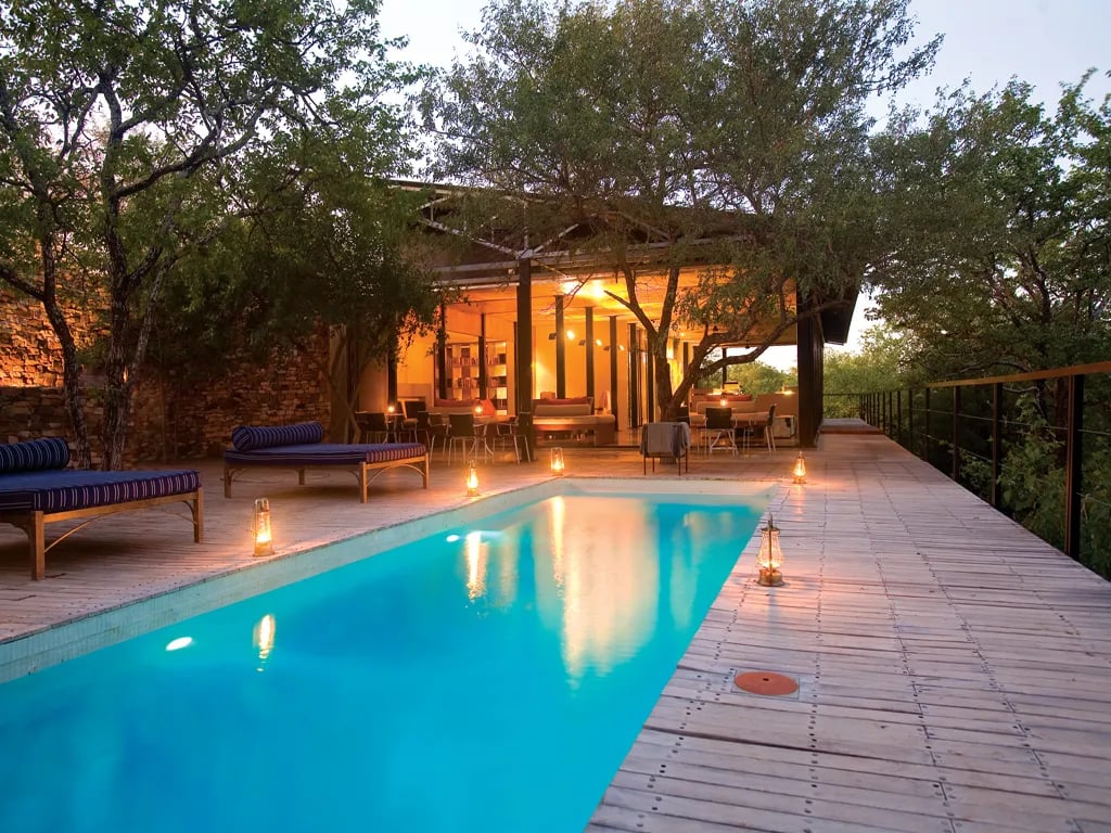 The Outpost Lodge, in Kruger National Park, the pool