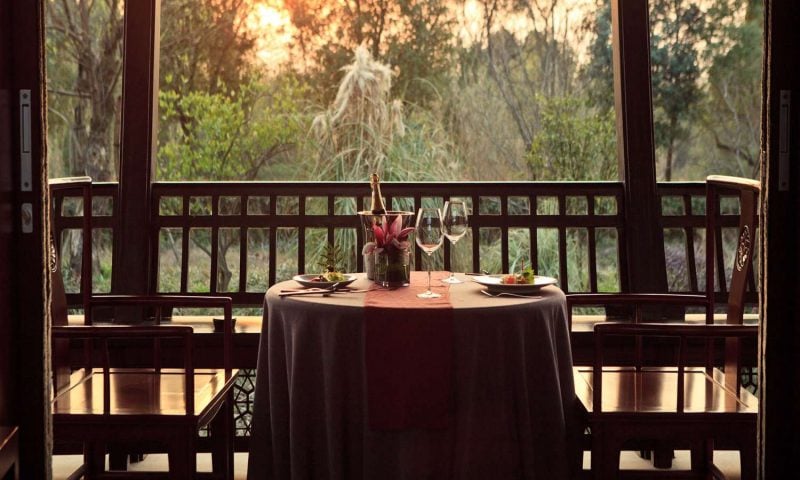 Banyan Tree Spa Hangzhou, at the table