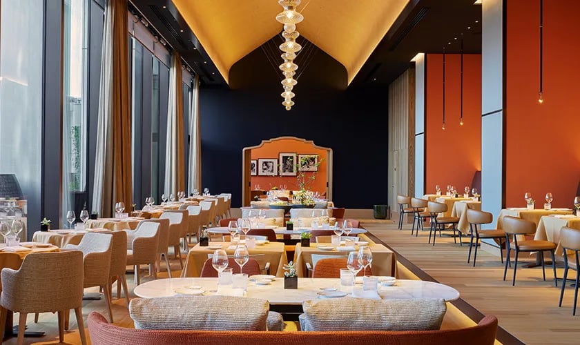 Bvlgari Hotel Tokyo, at the table