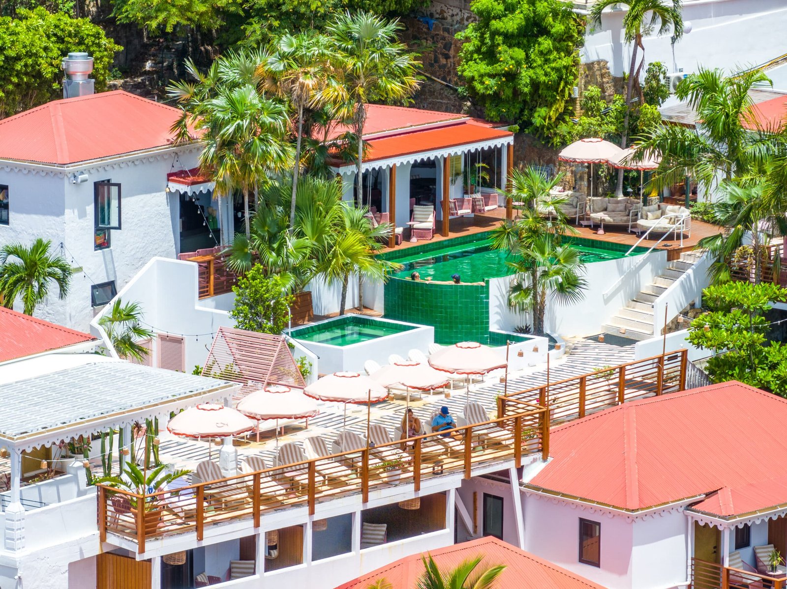 The Pink Palm Hotel, the pool