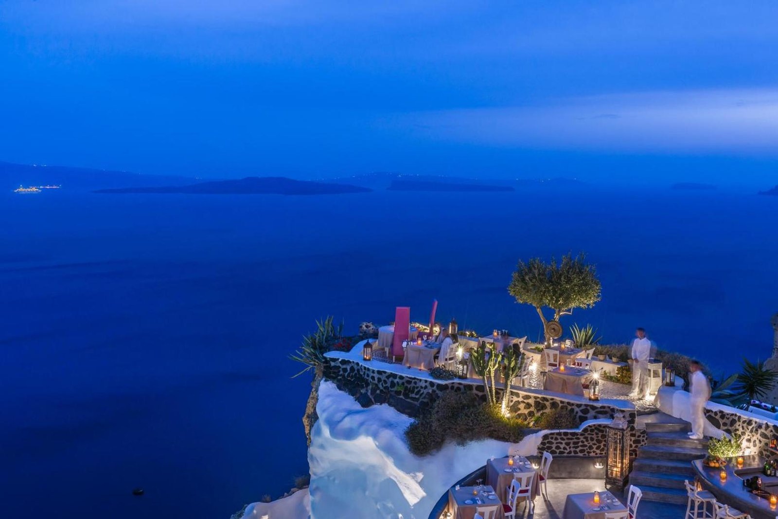 Canaves Oia Suites, at the table