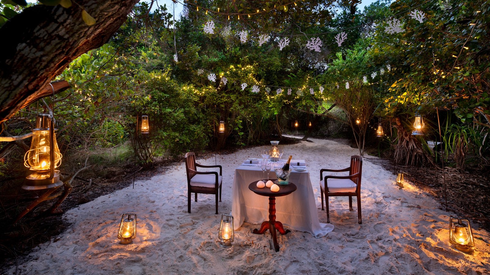 andBeyond Mnemba Island, at the table