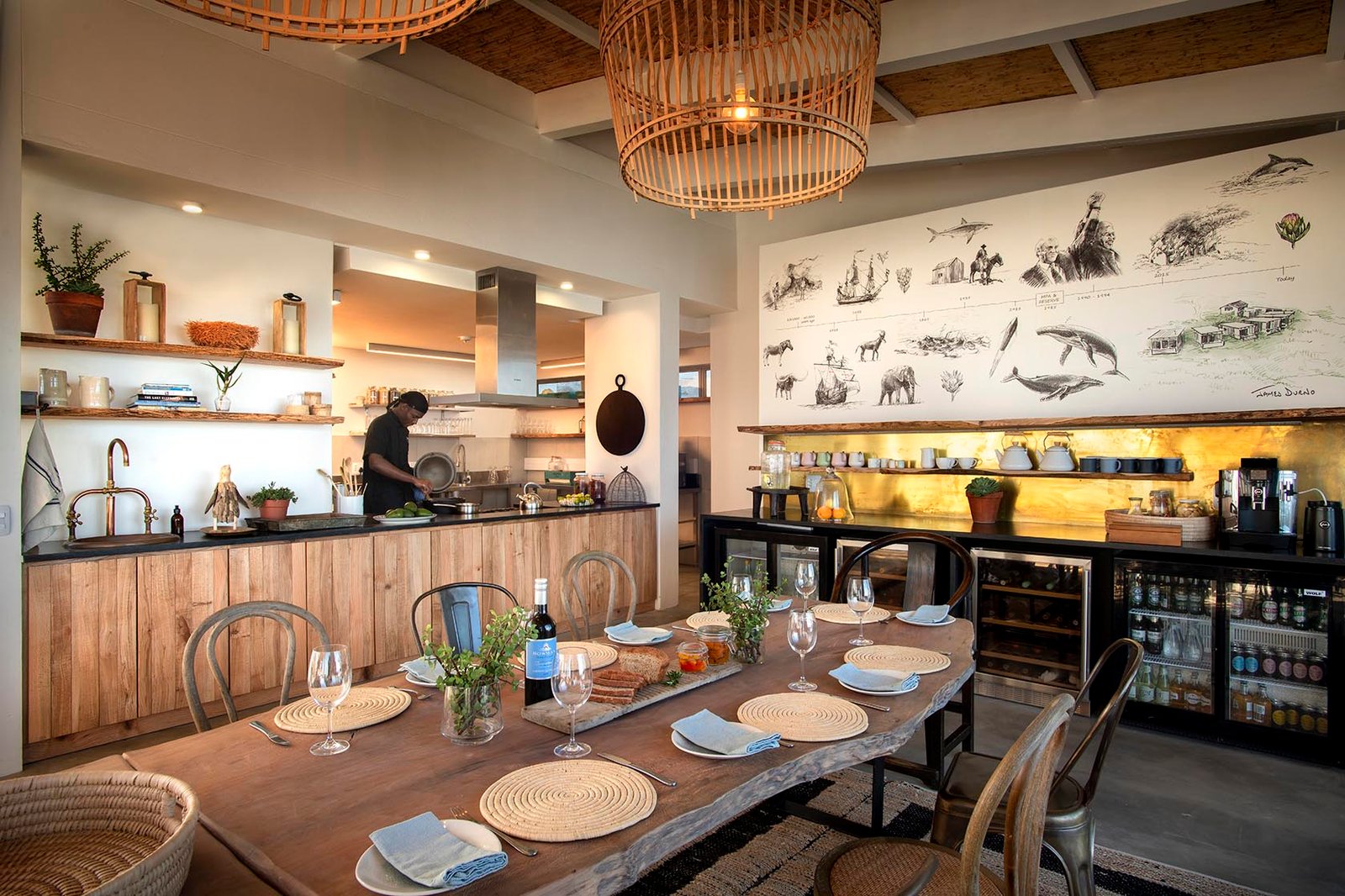 Lekkerwater Beach Lodge, at the table