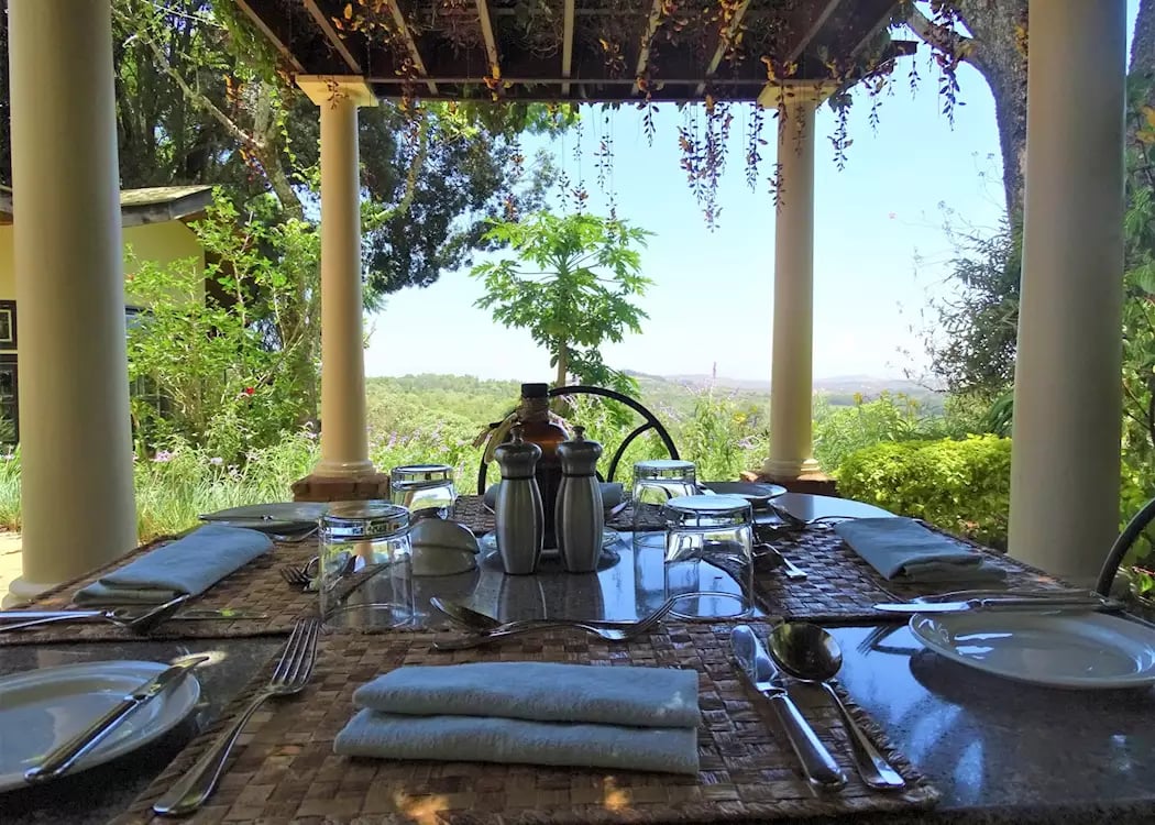Gibb's Farm, at the table