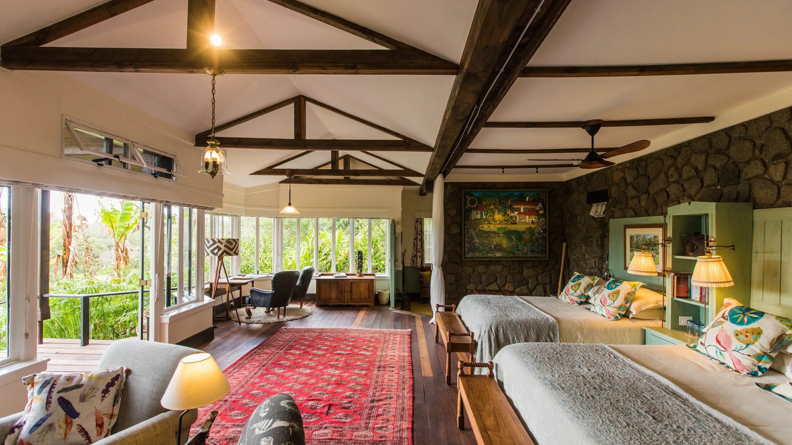 Gibb's Farm, rooms