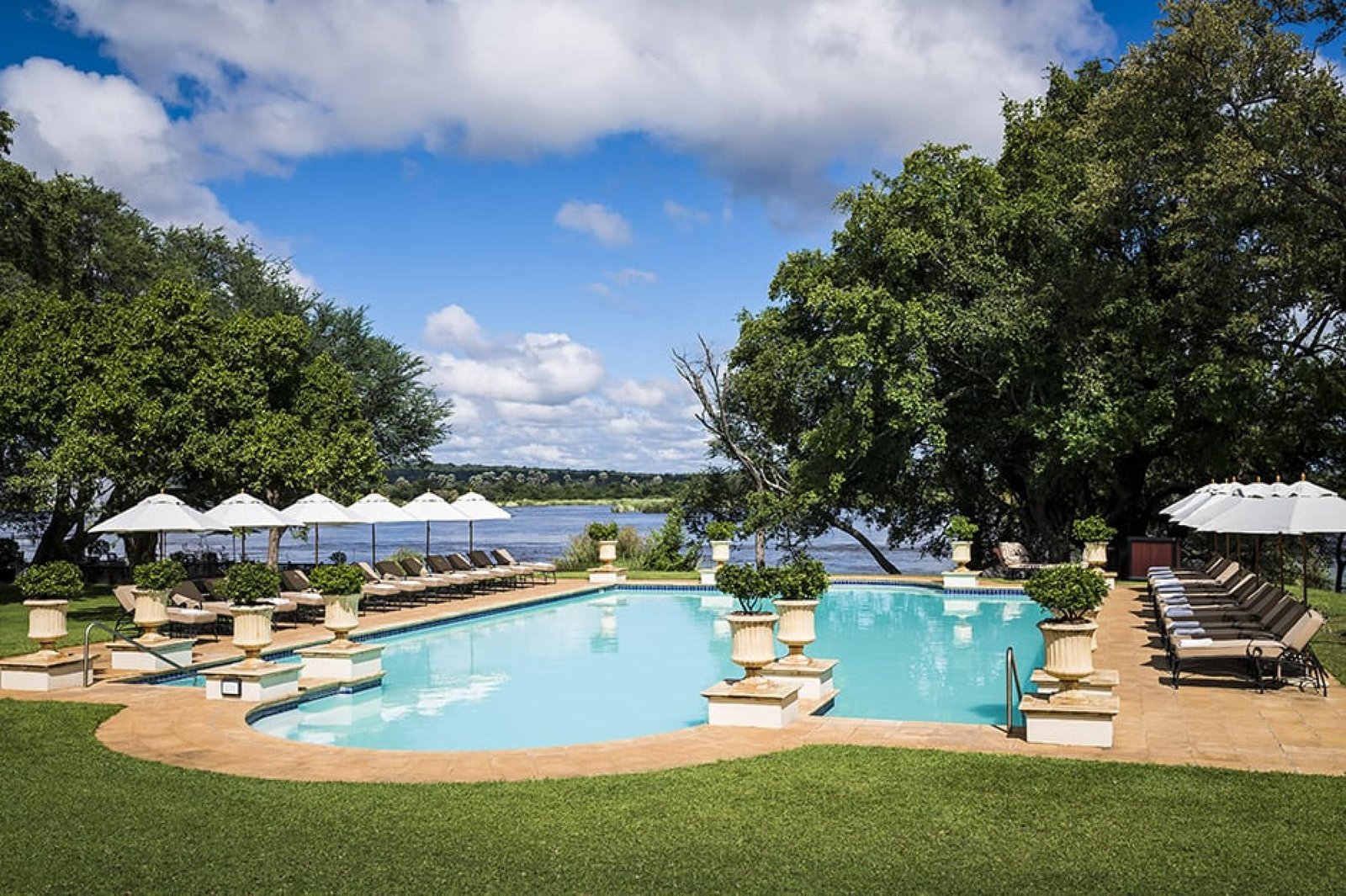 Royal Livingstone Victoria Falls Zambia Hotel by Anantara, the pool