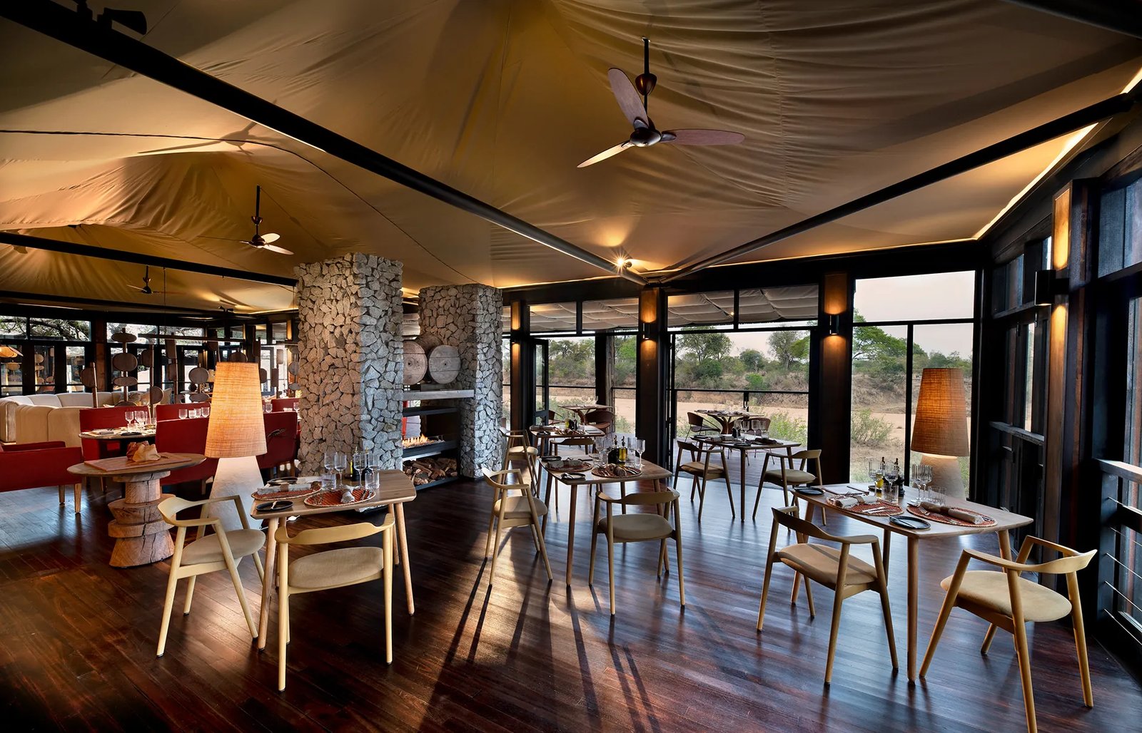 andBeyond Ngala Tented Camp, at the table