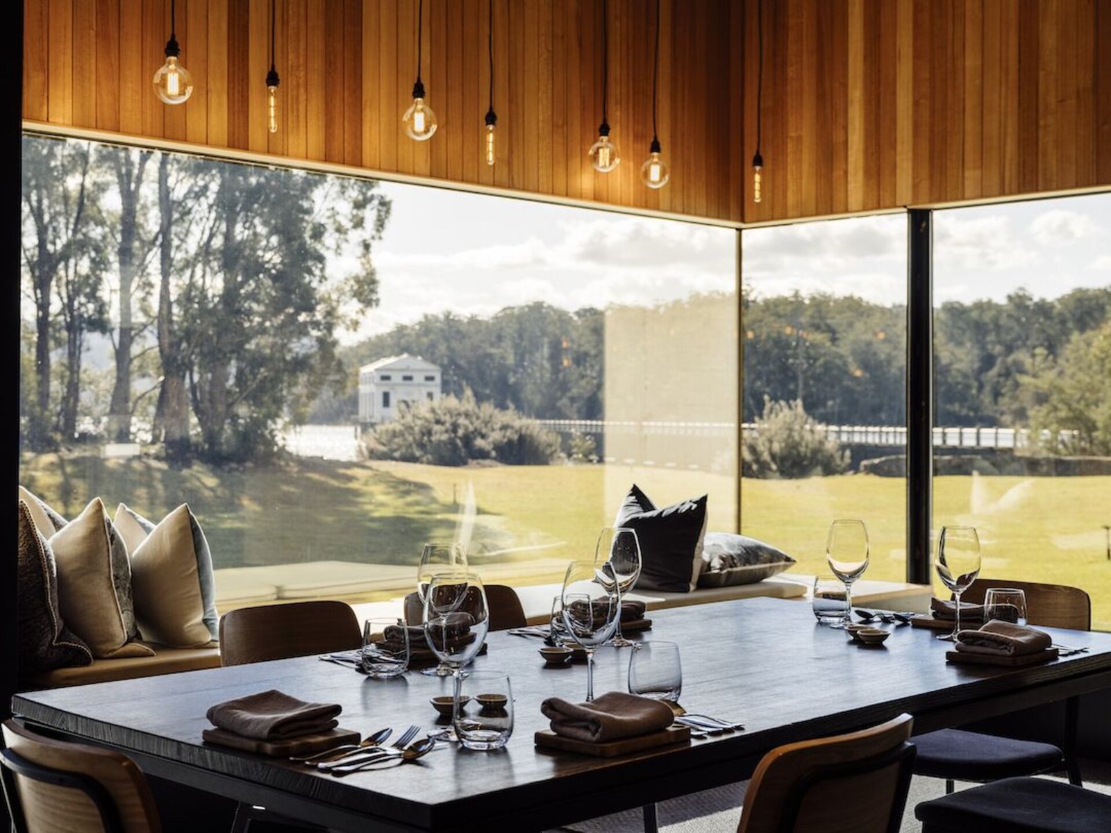 Pumphouse Point, at the table