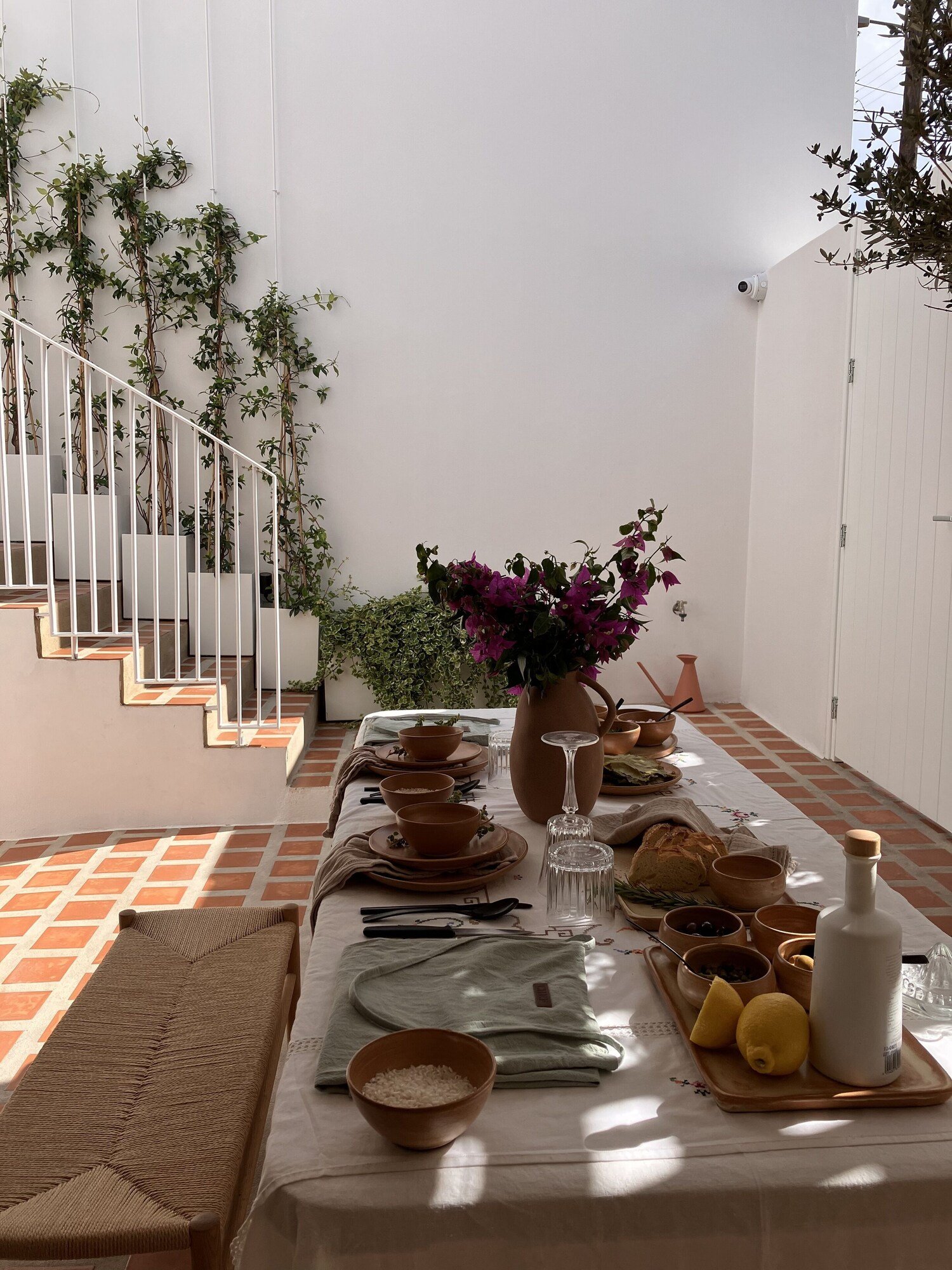 Ethos Vegan Suites, at the table