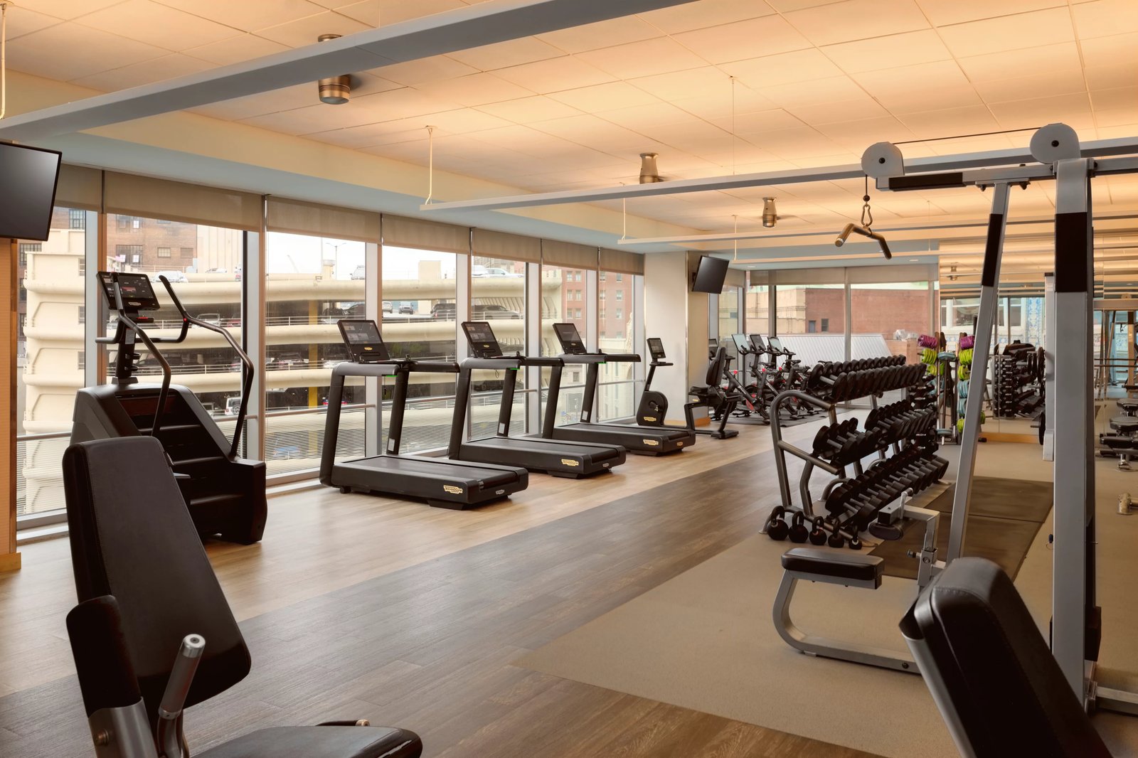 Fairmont Pittsburgh, the gym and sauna