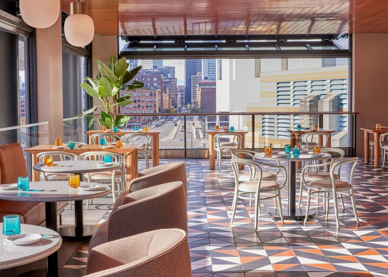 Omni Boston Hotel at the Seaport, lifted rooftop restaurant & bar