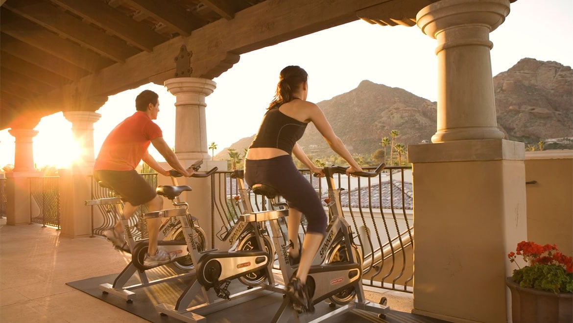 Omni Scottsdale Resort & Spa at Montelucia, fitness on the terrace