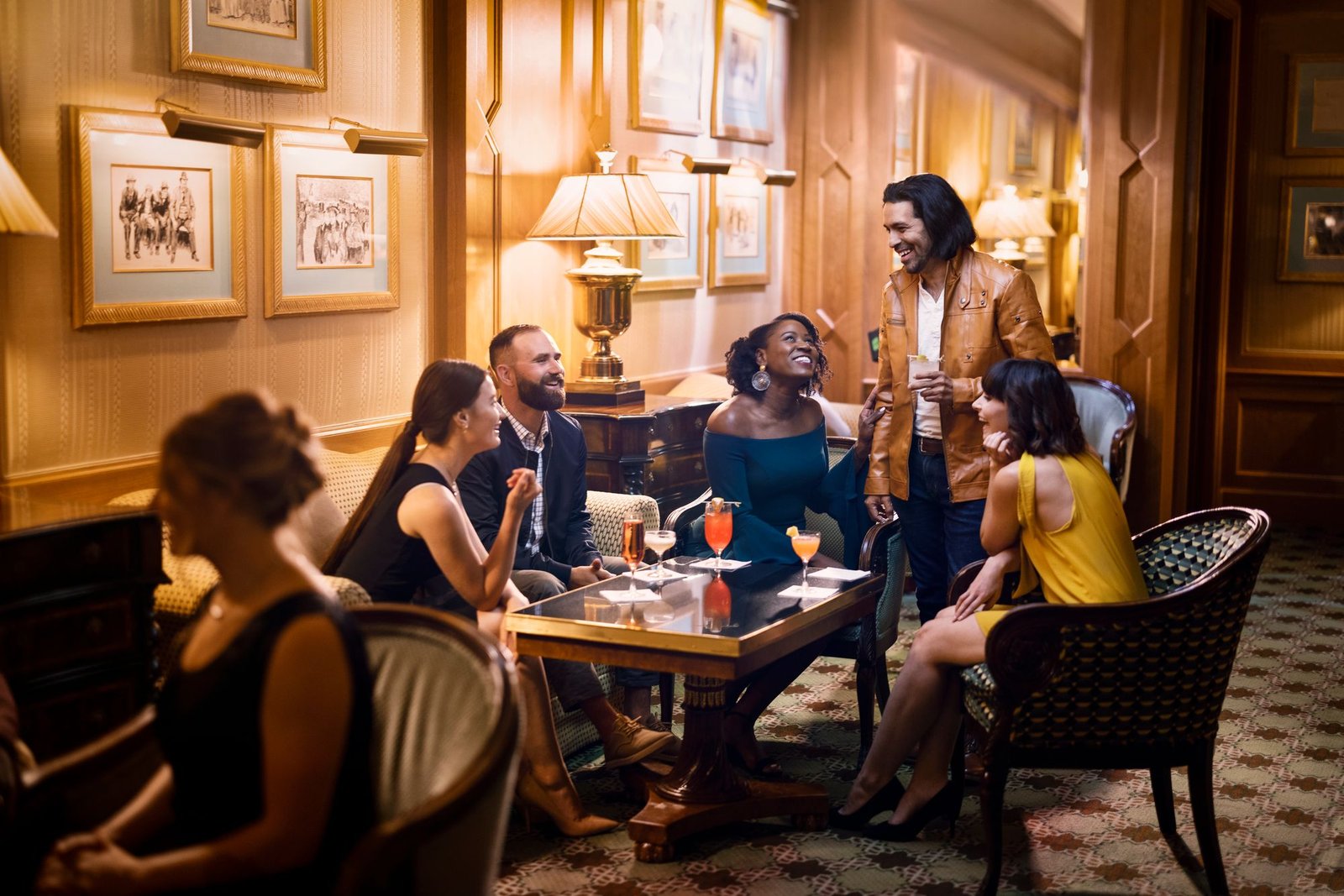 The Grand America Hotel, at the table