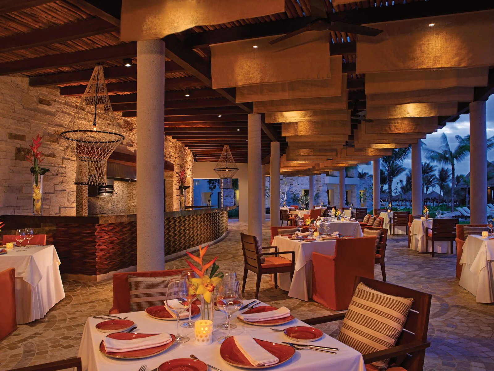 Secrets Akumal Riviera Maya, at the table