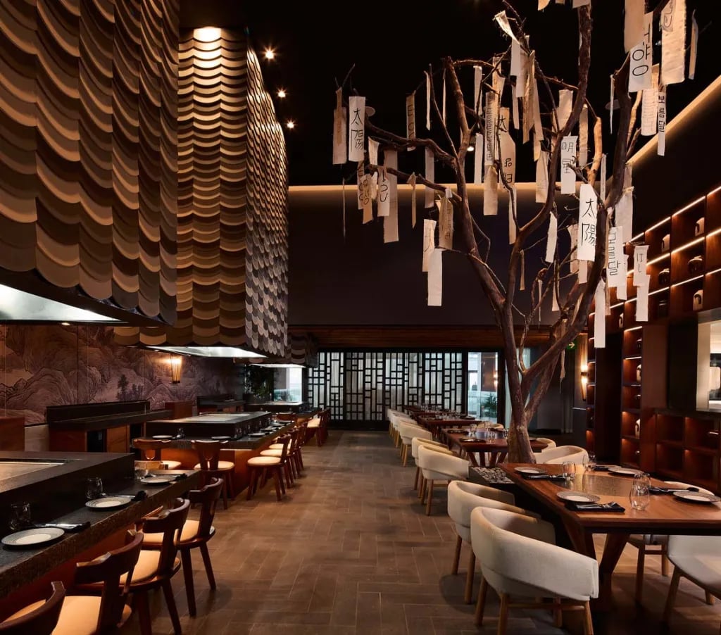 SLS Playa Mujeres, at the table