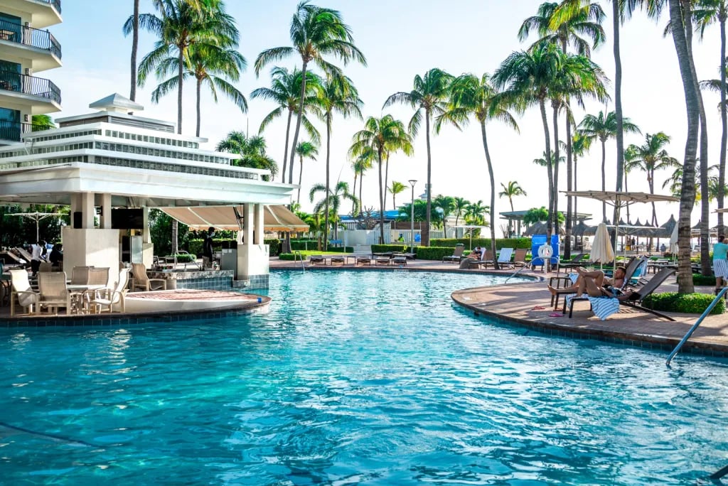 Aruba Marriott Resort & Stellaris Casino, the pool