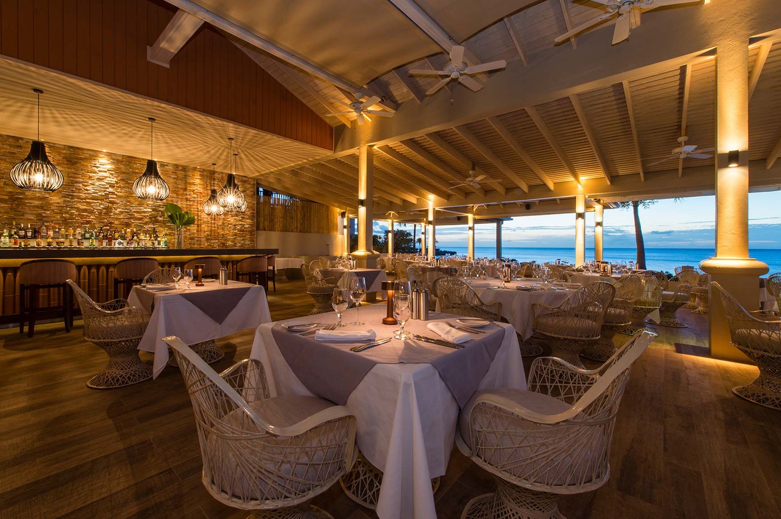 Blue Waters Resort and Spa, at the table