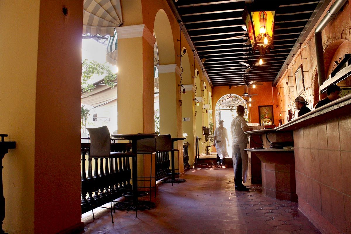 Hotel El Convento, at the table