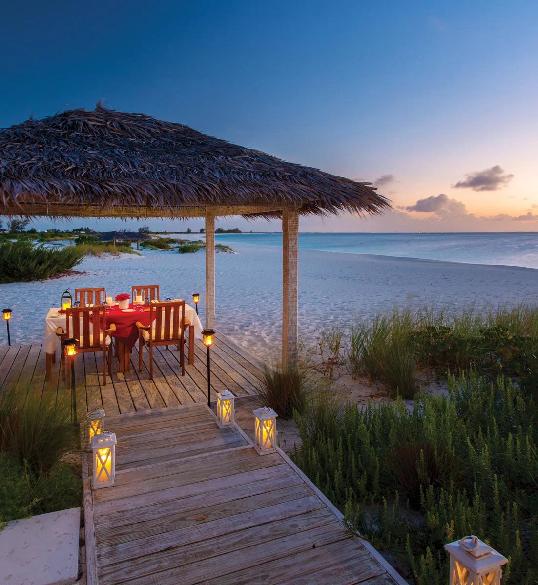 Pine Cay, Turks and Caicos, at the table