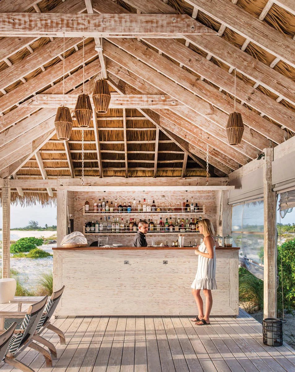 Pine Cay, Turks and Caicos, tiki beach bar
