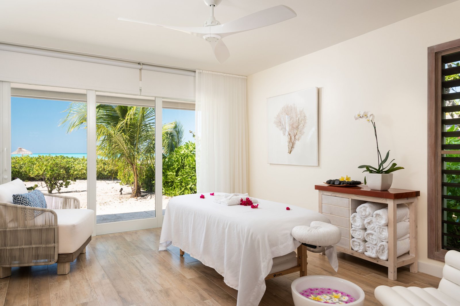 Pine Cay, Turks and Caicos, spa and yoga deck