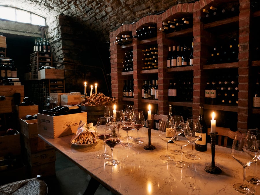 Villa La Madonna, the wine cellar