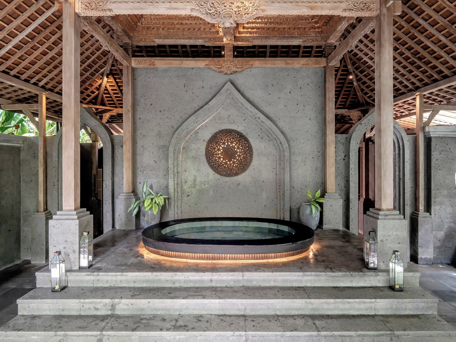 Gdas Bali Health and Wellness Resort, baths and yoga shala