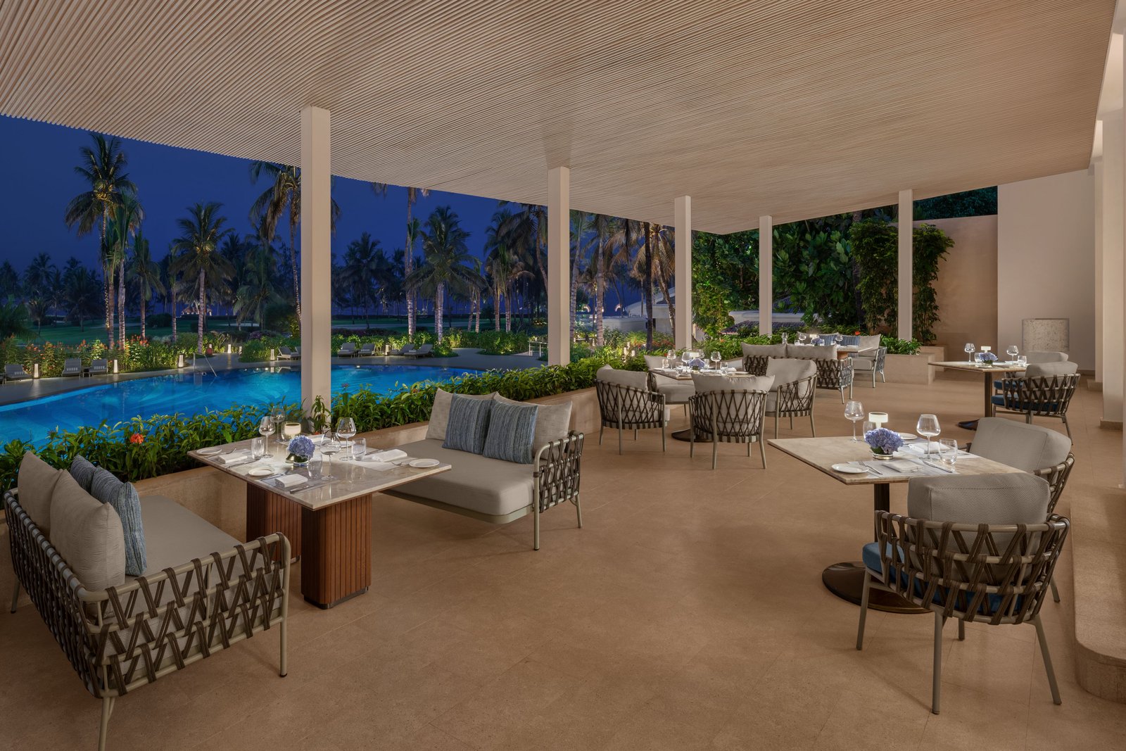 The St. Regis Goa Resort, at the table