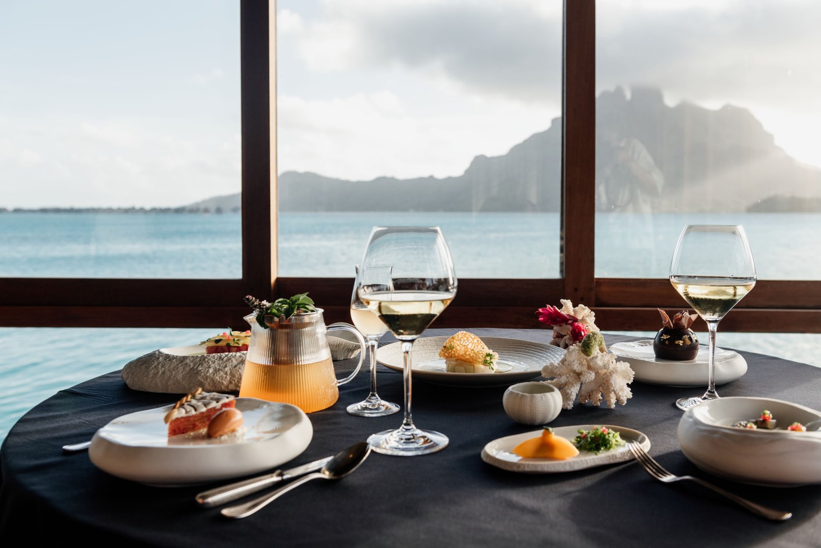 The St. Regis Bora Bora Resort, at the table