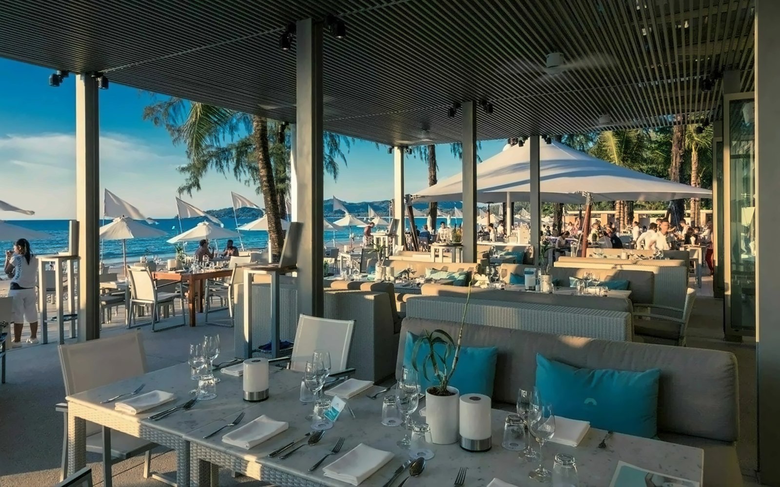 Twinpalms Surin Beach Phuket, at the table