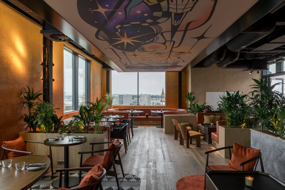 The Social Hub Glasgow, sísí rooftop restaurant & bar