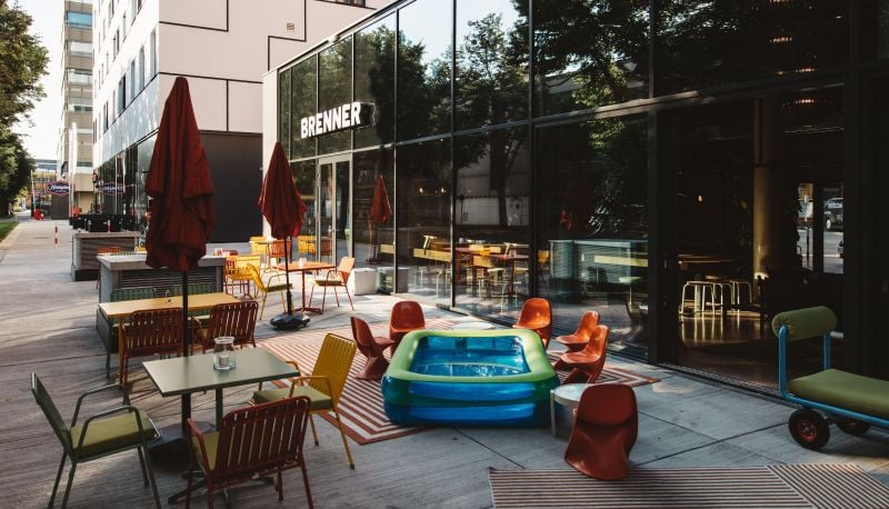 Superbude Wien Prater, café brenner