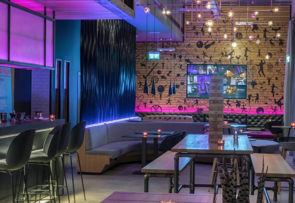 Moxy London Stratford, at the table