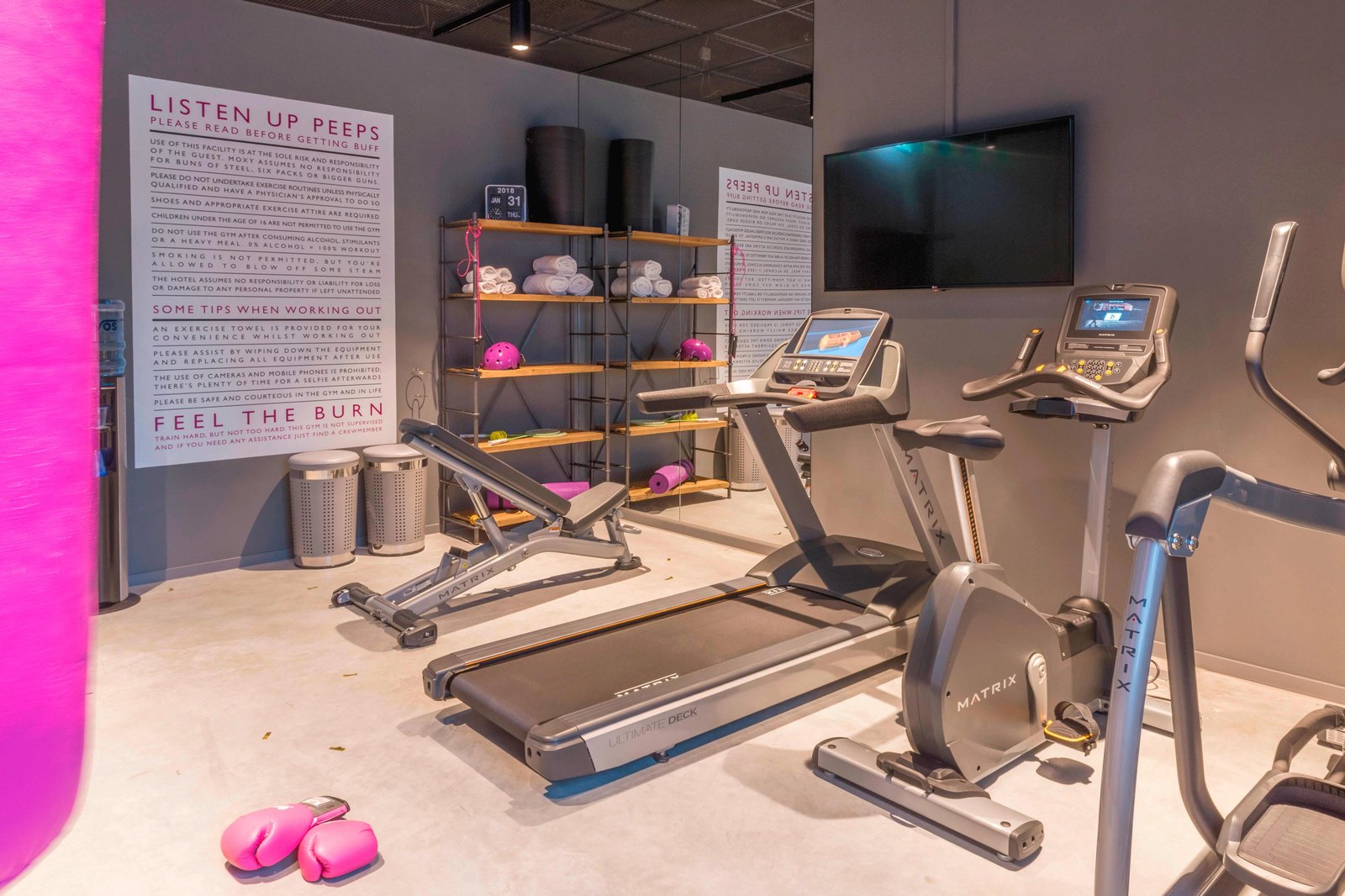 Moxy Munich Messe, the gym