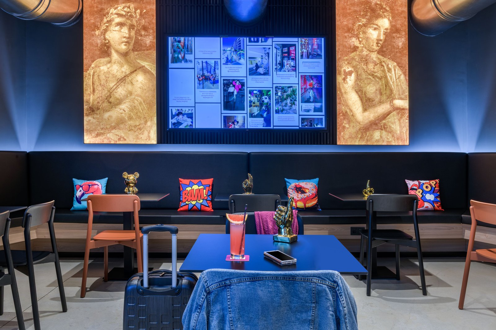 Moxy Pompeii, at the table