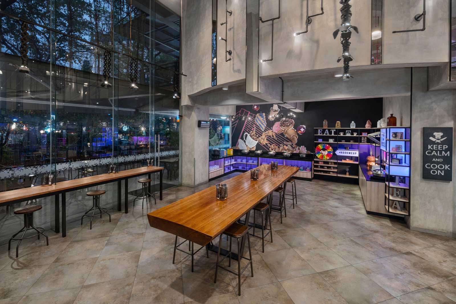Moxy Bandung, at the table
