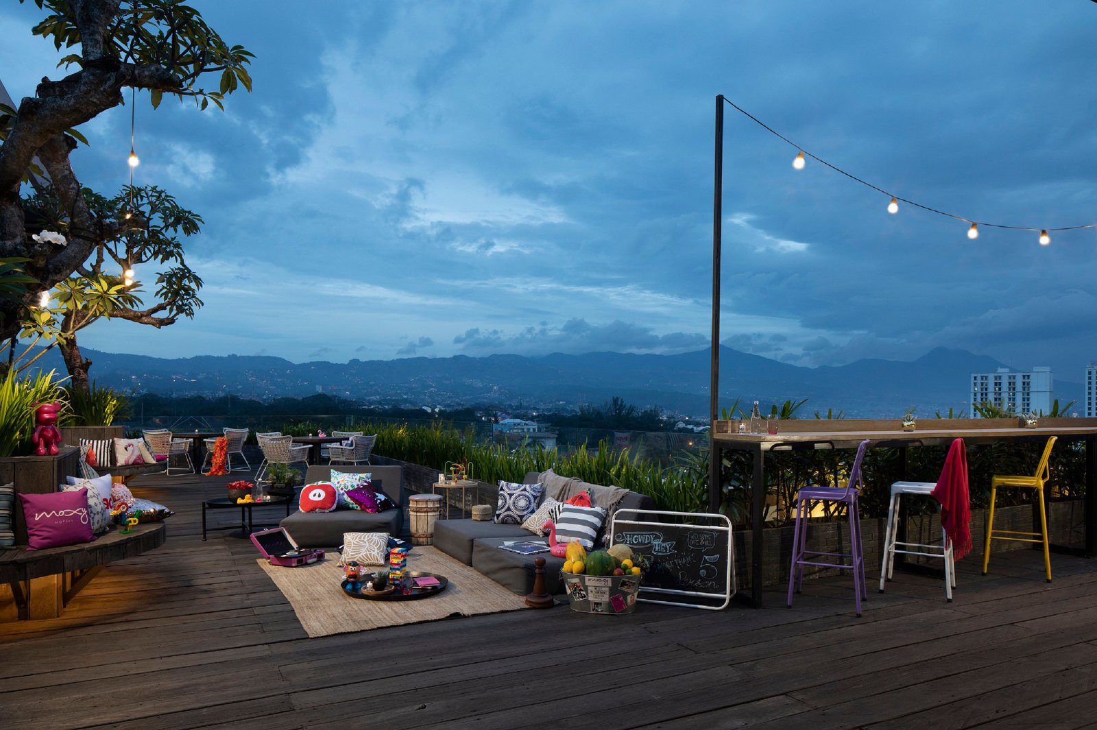 Moxy Bandung, at the table