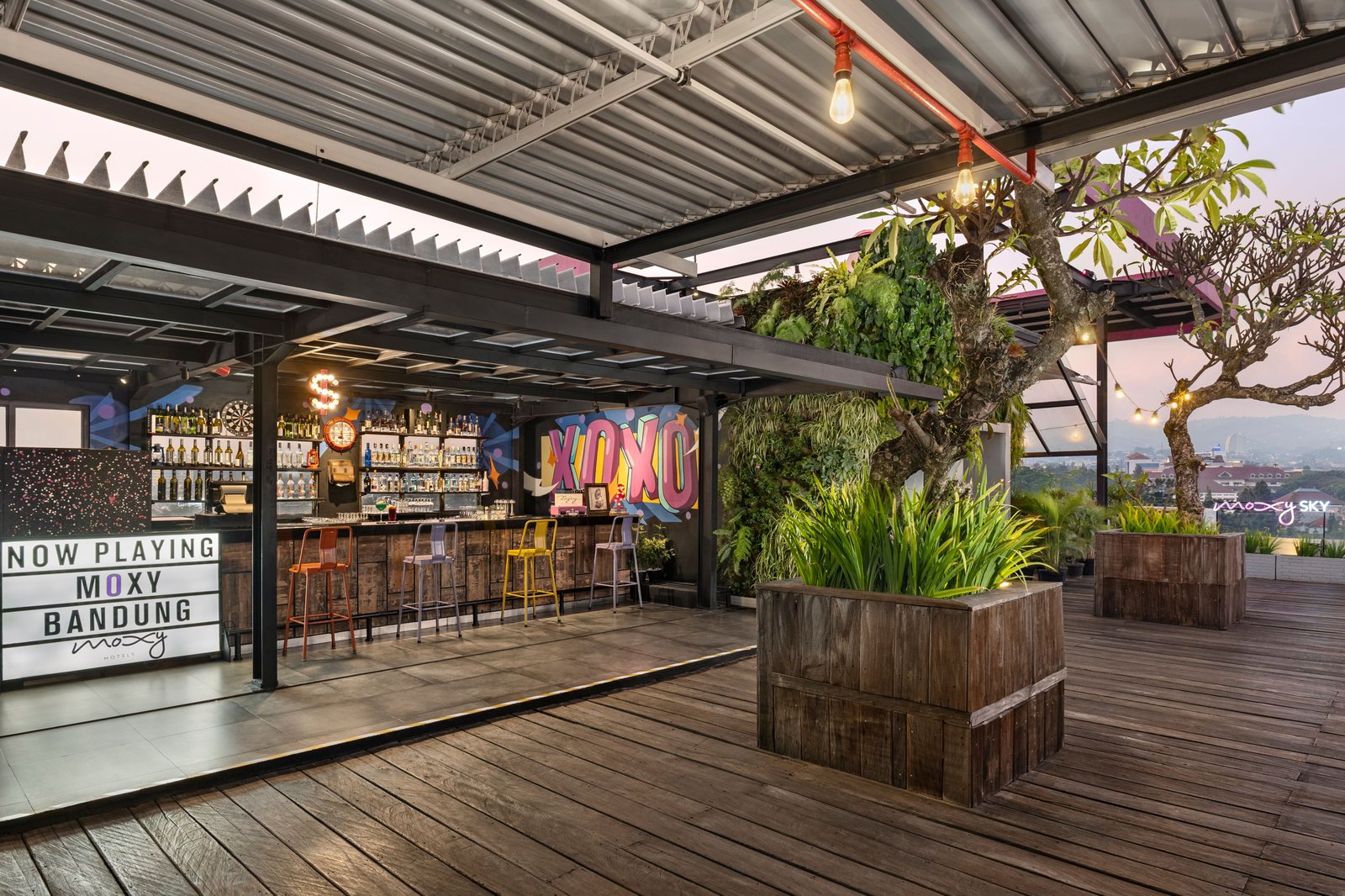 Moxy Bandung, at the table