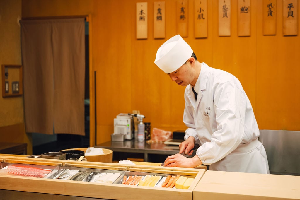 Tokyo Prince Hotel, at the table