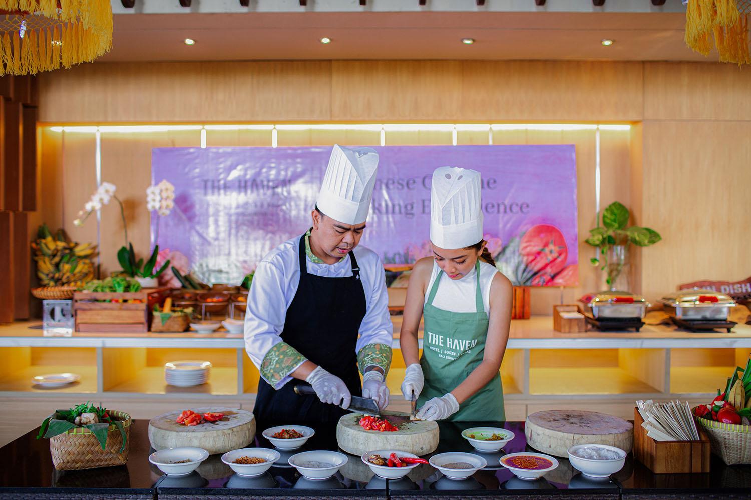The Haven Bali Seminyak Suites, at the table