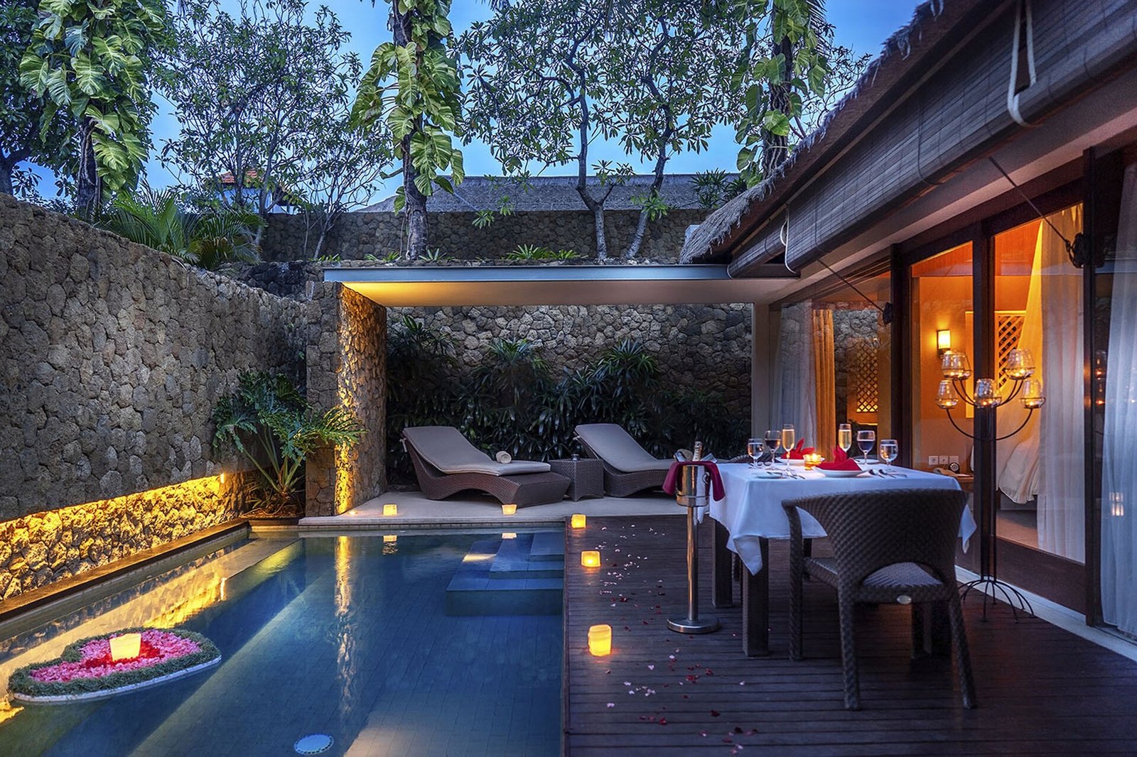 The Haven Bali Seminyak Suites, at the table