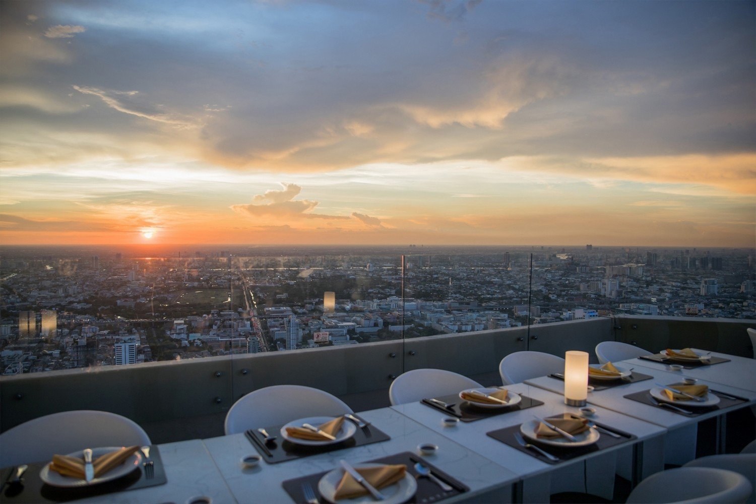 Baiyoke Sky Hotel, at the table