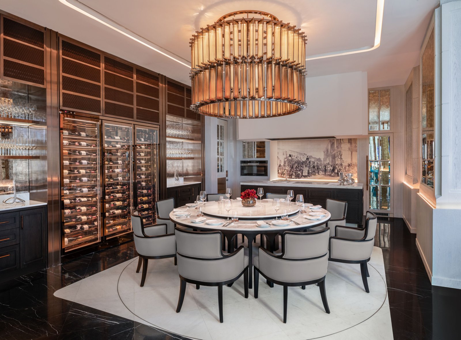 The Ritz-Carlton Hotel, at the table
