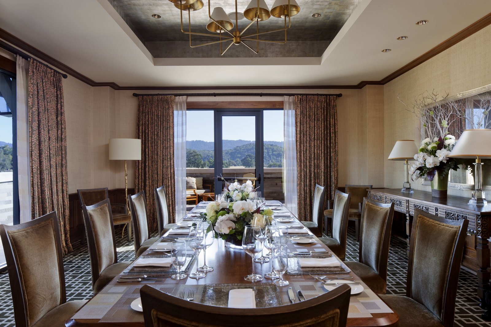 Rosewood Sand Hill Hotel, at the table
